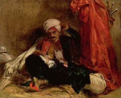 A Seated Turk by Richard Parkes Bonington